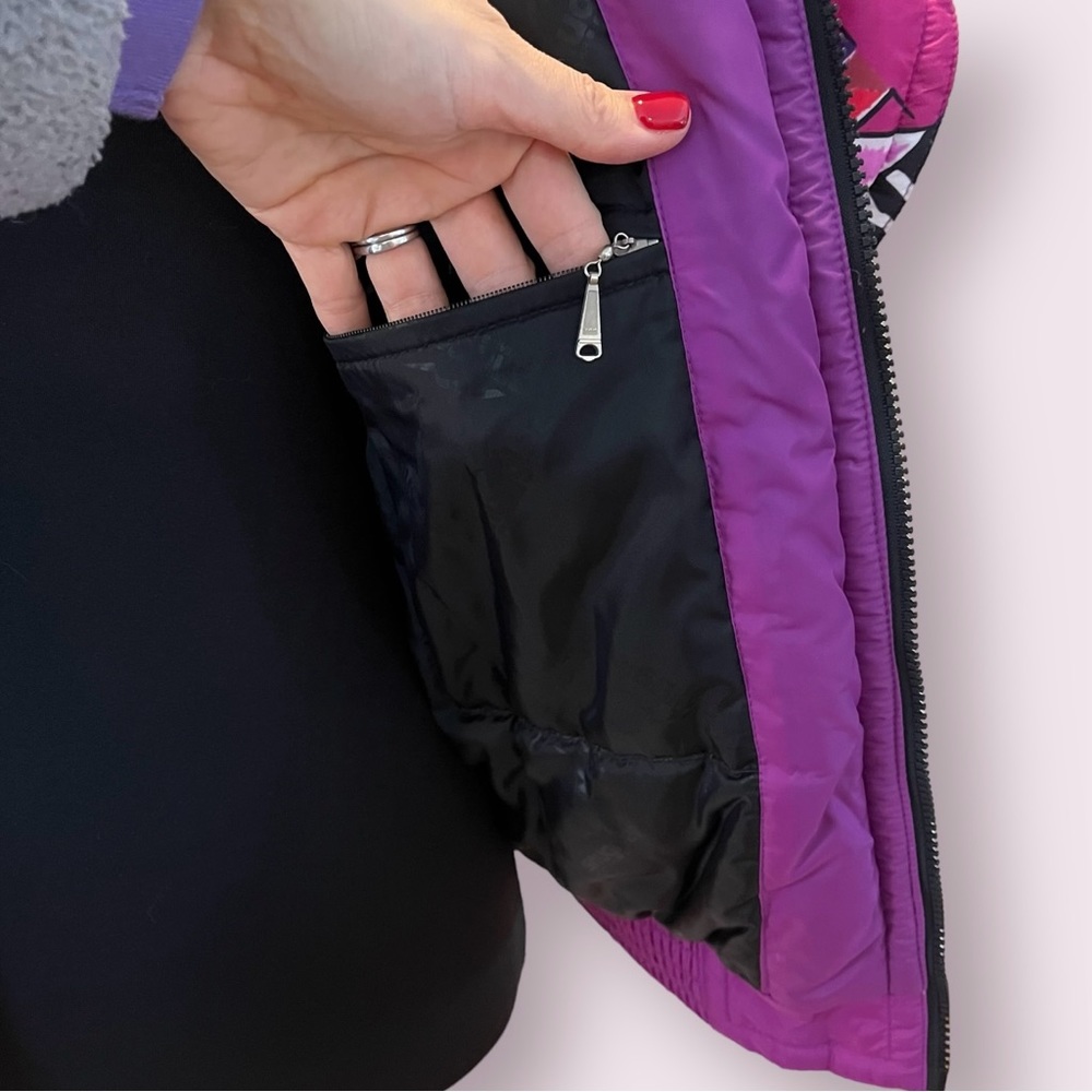Vintage Kaelin Ski Wear Snuggler insulated jacket purple red geometric like new - Picture 12 of 16